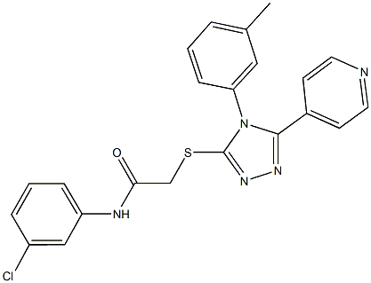 N-(3-chlorophenyl)-2-{[4-(3-methylphenyl)-5-(4-pyridinyl)-4H-1,2,4-triazol-3-yl]sulfanyl}acetamide