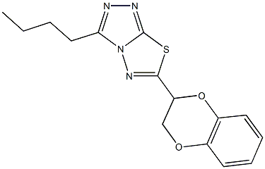 3-butyl-6-(2,3-dihydro-1,4-benzodioxin-2-yl)[1,2,4]triazolo[3,4-b][1,3,4]thiadiazole Structure