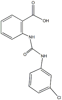 2-{[(3-chloroanilino)carbonyl]amino}benzoic acid Struktur
