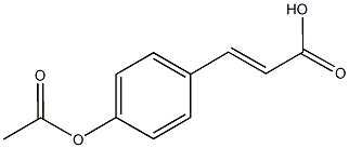 3-[4-(acetyloxy)phenyl]acrylic acid,,结构式