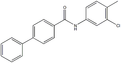 N-(3-chloro-4-methylphenyl)[1,1'-biphenyl]-4-carboxamide Structure