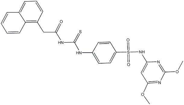  N-(2,6-dimethoxy-4-pyrimidinyl)-4-({[(1-naphthylacetyl)amino]carbothioyl}amino)benzenesulfonamide