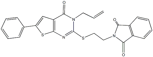 2-{2-[(3-allyl-4-oxo-6-phenyl-3,4-dihydrothieno[2,3-d]pyrimidin-2-yl)sulfanyl]ethyl}-1H-isoindole-1,3(2H)-dione