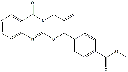 methyl 4-{[(3-allyl-4-oxo-3,4-dihydro-2-quinazolinyl)sulfanyl]methyl}benzoate Structure