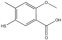 2-methoxy-4-methyl-5-sulfanylbenzoic acid Structure