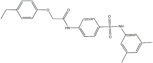 N-{4-[(3,5-dimethylanilino)sulfonyl]phenyl}-2-(4-ethylphenoxy)acetamide 化学構造式