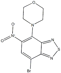 7-bromo-5-nitro-4-(4-morpholinyl)-2,1,3-benzothiadiazole Structure