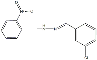 3-chlorobenzaldehyde {2-nitrophenyl}hydrazone 化学構造式