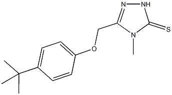 5-[(4-tert-butylphenoxy)methyl]-4-methyl-2,4-dihydro-3H-1,2,4-triazole-3-thione 化学構造式