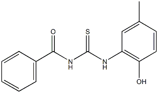 N-benzoyl-N'-(2-hydroxy-5-methylphenyl)thiourea,,结构式