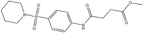 methyl 4-oxo-4-[4-(piperidin-1-ylsulfonyl)anilino]butanoate Struktur