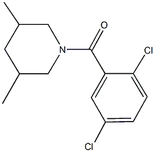 1-(2,5-dichlorobenzoyl)-3,5-dimethylpiperidine 化学構造式