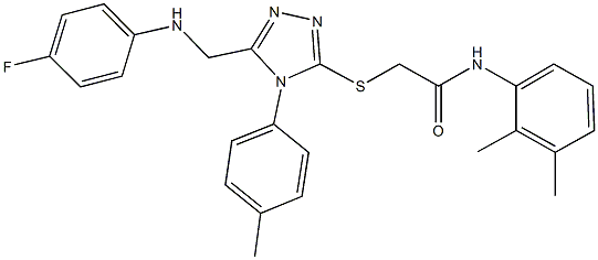 N-(2,3-dimethylphenyl)-2-{[5-[(4-fluoroanilino)methyl]-4-(4-methylphenyl)-4H-1,2,4-triazol-3-yl]sulfanyl}acetamide Structure