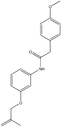 2-(4-methoxyphenyl)-N-{3-[(2-methyl-2-propenyl)oxy]phenyl}acetamide,,结构式