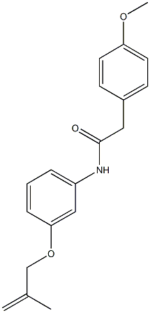 2-(4-methoxyphenyl)-N-{3-[(2-methyl-2-propenyl)oxy]phenyl}acetamide Struktur