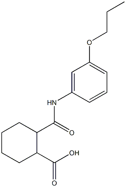 2-[(3-propoxyanilino)carbonyl]cyclohexanecarboxylic acid 结构式