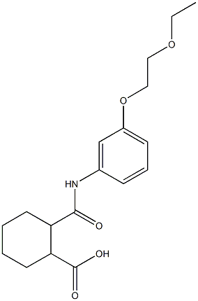 2-{[3-(2-ethoxyethoxy)anilino]carbonyl}cyclohexanecarboxylic acid 化学構造式