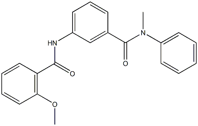 2-methoxy-N-{3-[(methylanilino)carbonyl]phenyl}benzamide 化学構造式
