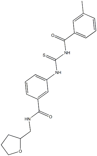  3-({[(3-methylbenzoyl)amino]carbothioyl}amino)-N-(tetrahydro-2-furanylmethyl)benzamide