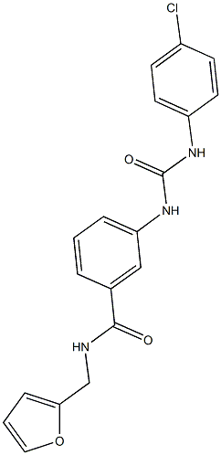 3-{[(4-chloroanilino)carbonyl]amino}-N-(2-furylmethyl)benzamide