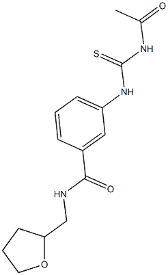  3-{[(acetylamino)carbothioyl]amino}-N-(tetrahydro-2-furanylmethyl)benzamide