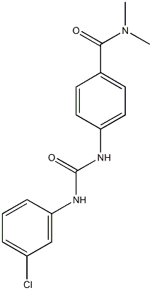 4-{[(3-chloroanilino)carbonyl]amino}-N,N-dimethylbenzamide,,结构式