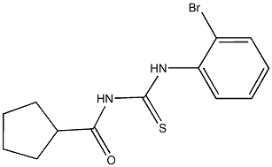 N-(2-bromophenyl)-N'-(cyclopentylcarbonyl)thiourea Struktur