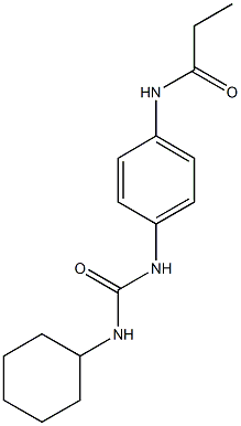 N-(4-{[(cyclohexylamino)carbonyl]amino}phenyl)propanamide Structure