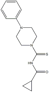 N-[(4-phenyl-1-piperazinyl)carbothioyl]cyclopropanecarboxamide Structure