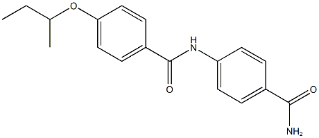 N-[4-(aminocarbonyl)phenyl]-4-(sec-butoxy)benzamide Struktur