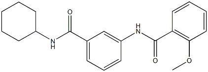 N-{3-[(cyclohexylamino)carbonyl]phenyl}-2-methoxybenzamide 结构式