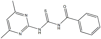 N-benzoyl-N'-(4,6-dimethyl-2-pyrimidinyl)thiourea,,结构式