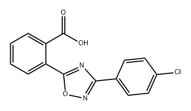 2-[3-(4-chlorophenyl)-1,2,4-oxadiazol-5-yl]benzoic acid Struktur