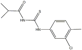 N-(3-chloro-4-methylphenyl)-N'-isobutyrylthiourea 化学構造式