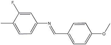 3-fluoro-N-(4-methoxybenzylidene)-4-methylaniline Struktur