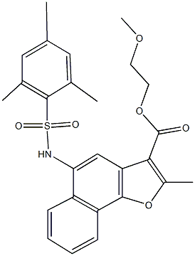  2-methoxyethyl 5-[(mesitylsulfonyl)amino]-2-methylnaphtho[1,2-b]furan-3-carboxylate