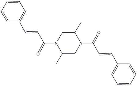 1,4-dicinnamoyl-2,5-dimethylpiperazine,,结构式