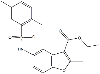 ethyl 5-{[(2,5-dimethylphenyl)sulfonyl]amino}-2-methyl-1-benzofuran-3-carboxylate