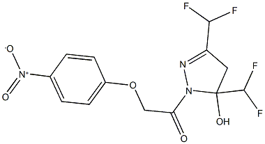 3,5-bis(difluoromethyl)-1-({4-nitrophenoxy}acetyl)-4,5-dihydro-1H-pyrazol-5-ol