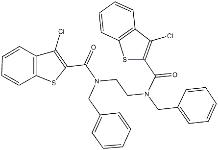 N-benzyl-N-(2-{benzyl[(3-chloro-1-benzothien-2-yl)carbonyl]amino}ethyl)-3-chloro-1-benzothiophene-2-carboxamide