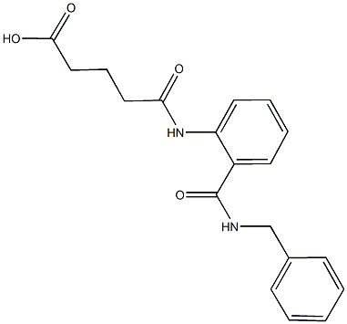 5-{2-[(benzylamino)carbonyl]anilino}-5-oxopentanoic acid Structure