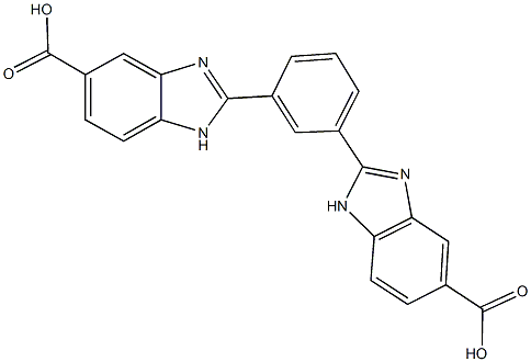 2-[3-(5-carboxy-1H-benzimidazol-2-yl)phenyl]-1H-benzimidazole-5-carboxylic acid,,结构式