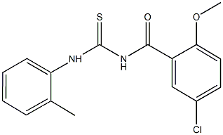 N-(5-chloro-2-methoxybenzoyl)-N'-(2-methylphenyl)thiourea Structure