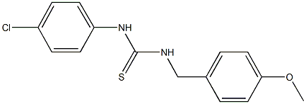 N-(4-chlorophenyl)-N'-(4-methoxybenzyl)thiourea Struktur