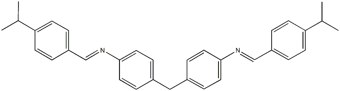 N-(4-isopropylbenzylidene)-N-(4-{4-[(4-isopropylbenzylidene)amino]benzyl}phenyl)amine Struktur