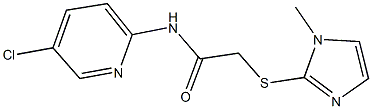 N-(5-chloro-2-pyridinyl)-2-[(1-methyl-1H-imidazol-2-yl)sulfanyl]acetamide Struktur