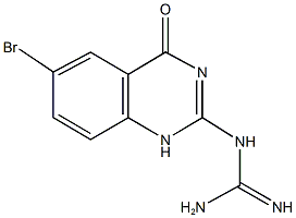 N-(6-bromo-4-oxo-1,4-dihydro-2-quinazolinyl)guanidine Struktur