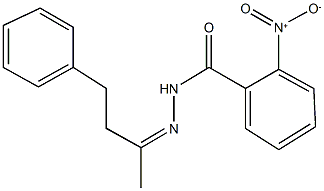 2-nitro-N'-(1-methyl-3-phenylpropylidene)benzohydrazide Struktur