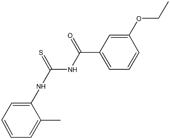 N-(3-ethoxybenzoyl)-N'-(2-methylphenyl)thiourea Structure