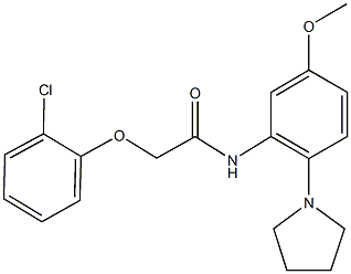  2-(2-chlorophenoxy)-N-[5-methoxy-2-(1-pyrrolidinyl)phenyl]acetamide